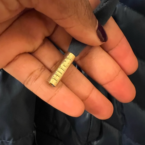 Juicy Couture long puffer coat w/ faux fur trim hood - Picture 3 of 7